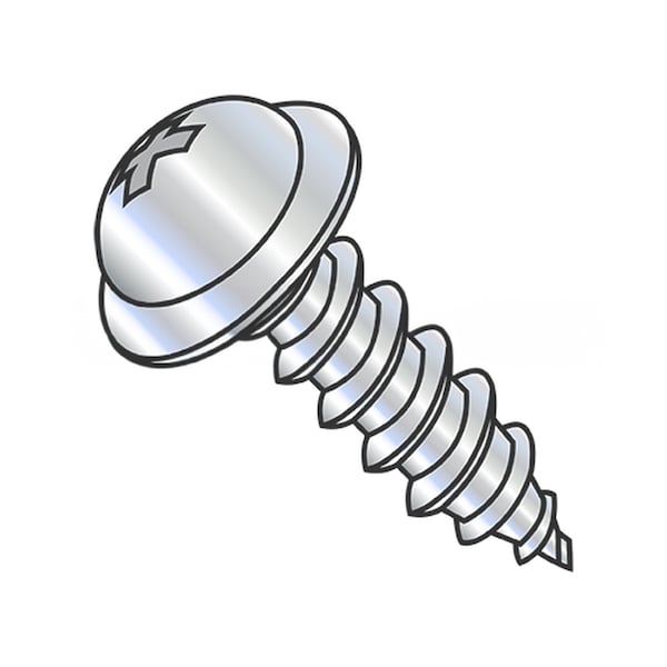 Usa Industrials Self-Drilling Screw, 1/4"-14 x 1", Zinc Plated Steel Round Head Phillips Drive BULK-SCRW-16227 - main